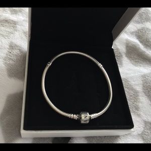 Silver pandora charm bracelet